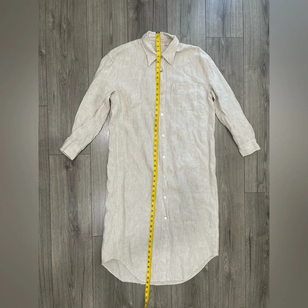 FAHERTY Linen Laguna Maxi Dress in Gus-Golden Sun Striped Size Medium - Picture 5 of 11